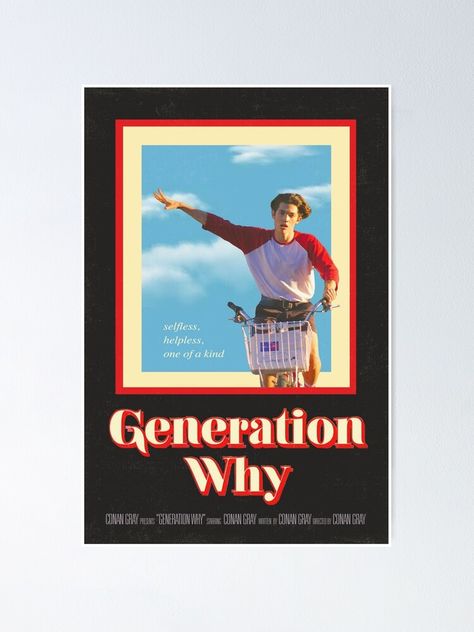 Music Vintage Poster, Generation Why, Conan Gray Aesthetic, Film Posters Art, Film Posters Vintage, Gray Aesthetic, Alternative Movie Posters, Film Poster, Photo Wall Collage