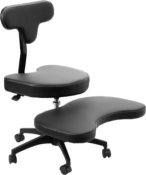 Amazon.com: VIVO Ergonomic Cross Legged Chair with Wheels, Home or Office, Versatile Kneeling Chair, Height Adjustable, Yoga Desk Chair, Black, CHAIR-CL01B : Home & Kitchen Kneeling Chair, Office Stool, Ergonomic Desk Chair, Cross Legged, Ergonomic Desk, Leg Rest, Adjustable Stool, Sitting Posture, Black Chair