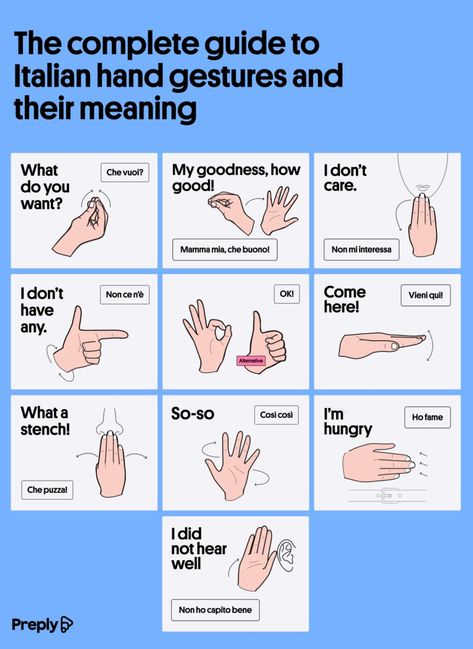 The Complete Guide to Italian Hand Gestures and Their Meaning [2023] Italian Hand Gestures, How To Speak Italian, Italian Courses, Speak Italian, Possessive Adjectives, Disgusted Face, Italian Grammar, Italian Night, Italian Language Learning