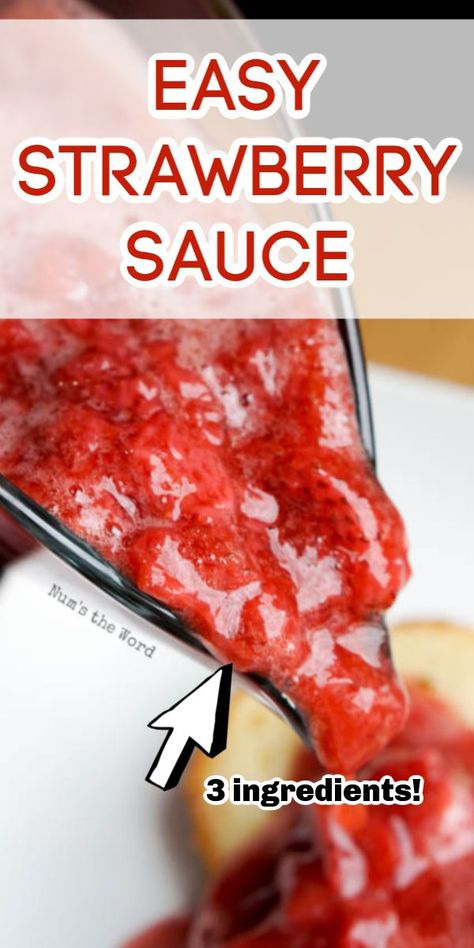 Strawberry Glaze For Cheesecake, Easy Strawberry Sauce, Pound Cake French Toast, Strawberry Glaze Recipe, Cake French Toast, Strawberry Sauce Recipe, Frozen Strawberry Desserts, Frozen Strawberry Recipes, Strawberry Recipes Easy