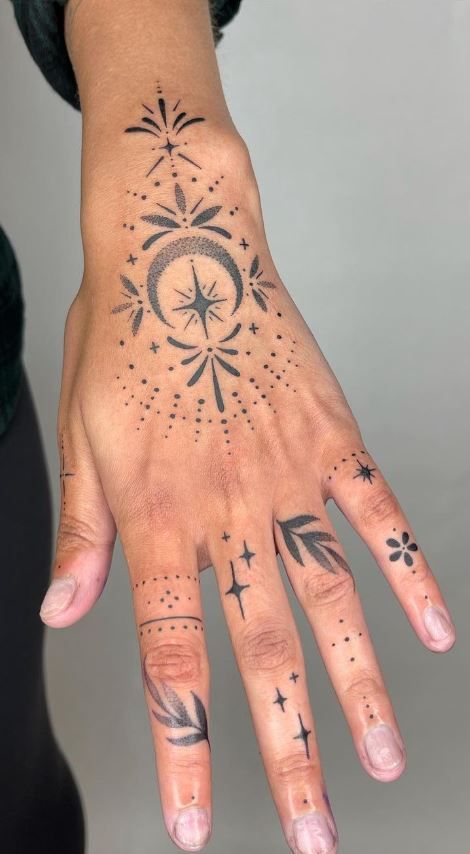 Marriage Symbols Tattoo, Patchwork Heart Tattoo, Pointer Finger Tattoo, Morgan Tattoo, Tato Tradisional, Tattoo Main, Mandala Hand Tattoos, Tato Jari, Finger Tattoo For Women