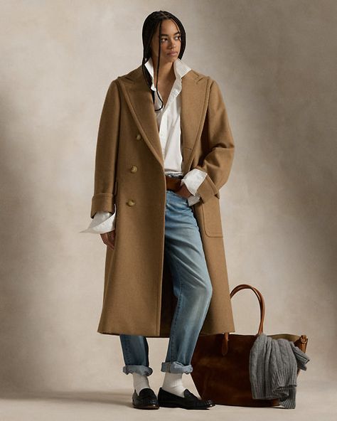 Polo Players, Sweatpants And Sweater, Short Faux Fur Coat, Polo Coat, Designer Coats, Polo Ralph Lauren Women, Ralph Lauren Style, Ralph Lauren Outfits, Hair Long