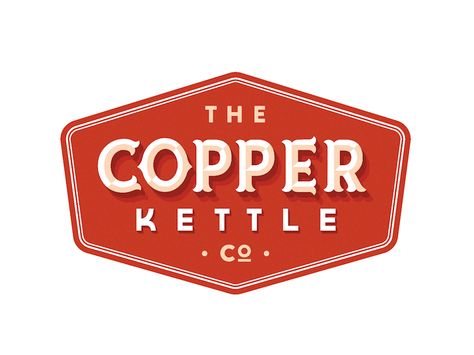 Copper Kettle Co. by Lauren Griffin Copper Logo, Inspiration Typographie, Pet Logo, Sign Logo, Self Branding, Copper Kettle, Typo Logo, Retro Logos, Branding Logo Design