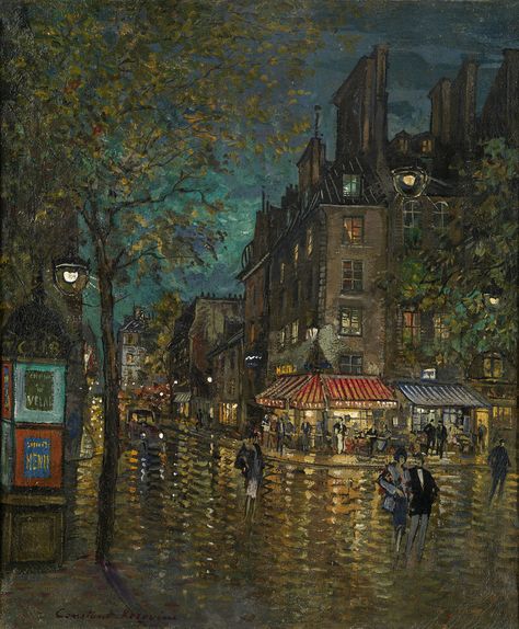 Konstantin Alekseyevich Korovin(1861-1939) | Flickr - Photo Sharing! Konstantin Korovin, Paris Painting, Mary Cassatt, Amedeo Modigliani, Fotografi Vintage, Paris At Night, Arte Inspo, Aesthetic Painting, Russian Art