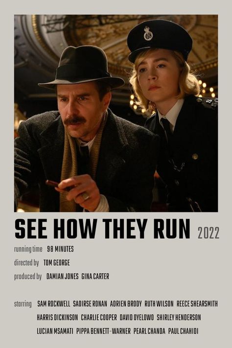 See How They Run Movie Poster Chick Flicks, Run Movie Poster, Run Movie, See How They Run, Fashion Documentaries, Night Film, 90s Movies, Literature Books, The Best Films