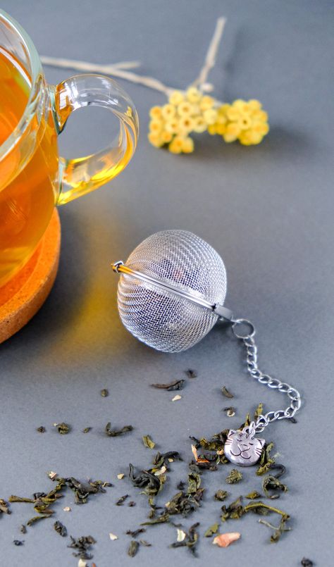 These tea ball Infuser are a great way to enjoy whole leaf tea and makes a cute gift for any tea drinker tea teatime teaballInfuser TeaStrainer TeaInfuser Brighton Townhouse, Tea Balls, Table Wear, Girls Stuff, Afternoon Tea Parties, Herbal Infusion, Bookish Things, Tea Drinkers, Red Bird