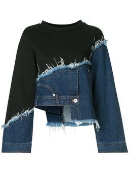 Vestiti In Jeans, Fashion Design Inspiration, Ropa Upcycling, Recycled Outfits, Upcycling Fashion, Denim Pullover, Denim Jumper, Denim Outfits, Denim Ideas