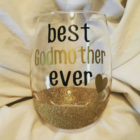 Best Godmother Ever, Will you be my Godmother, Pregnancy Reveal,Baby Shower,Personalized Custom Name Glass,Christening Dedication Wine Glass by ShimmerShineDesignCO on Etsy https://www.etsy.com/listing/460341070/best-godmother-ever-will-you-be-my Godmother Proposal, Magic Woman, Magic Women, Gift Wine, Godmother Gifts, White Magic, Fairy Godmother, Pregnancy Reveals, Cute Little Things