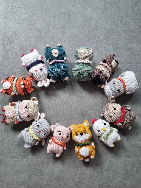 Chinese New Year Crochet, New Year Crochet, Zodiac Amigurumi, Chinese Zodiac Animals, Zodiac Animals, Embroidery Crafts, Embroidery Craft, Chinese Zodiac, Lunar New Year