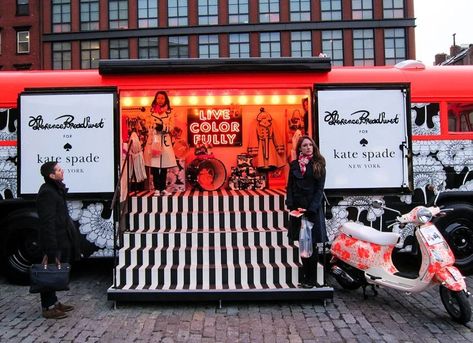 Kate Spade Fashion, Truck Store, Florence Broadhurst, Fashion Truck, Mobile Boutique, Pop Up Event, Exhibition Booth, Cargo Trailers, Truck Design