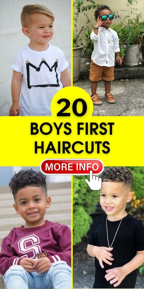 50+ Unique Boys First Haircut Ideas for Curly Haired Toddlers (With Pictures) #curlyhair #boysfirsthaircut #toddlerhaircuts https://whispers-in-the-wind.com/best-boys-haircuts-for-school-trendy-and-easy-styles/?50-unique-boys-first-haircut-ideas-for-curly-haired-toddlers-with-pictures-curlyhair-boysfirsthaircut-toddlerhaircuts Haircut Ideas For Boys, Baby Boy First Haircut, Mixed Boys Haircuts, Best Boys Haircuts, Boys First Haircut, Haircuts For School, Boys Haircuts Curly Hair, Boys Curly Haircuts, Toddler Hairstyles Boy