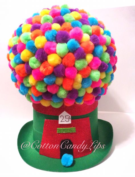 Crazy Hat Day Gumball Machine Hat @CottonCandyLips Easter Hat Parade, Crazy Hat, Crazy Hat Day, Silly Hats, Funky Hats, Easter Hats, Instruções Origami, Hat Day, Easter Bonnet