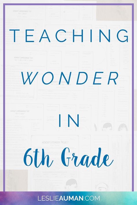 Wonder Rj Palacio Activities, English Literature Quotes, Teaching Wonder, Wonder Novel, Wonder Activities, 6th Grade English, Kindergarten Homeschool Curriculum, Literature Lessons, Elementary Counseling