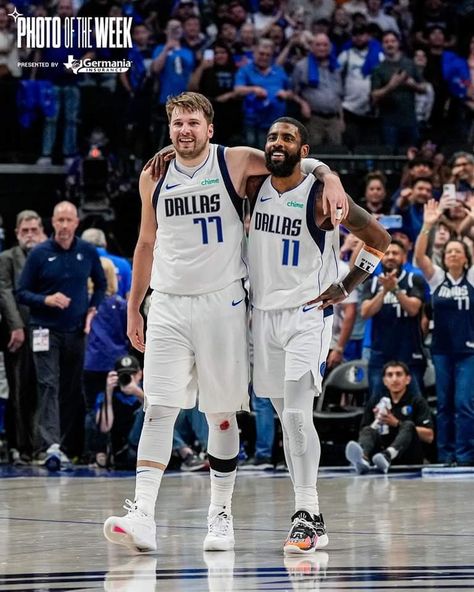 Kyrie Irving And Luka Doncic, Nba Edits, Dallas Mavericks Basketball, Mavericks Basketball, Uncle Drew, Kyrie 3, Luka Doncic, Basketball Photography, Basketball Wallpaper