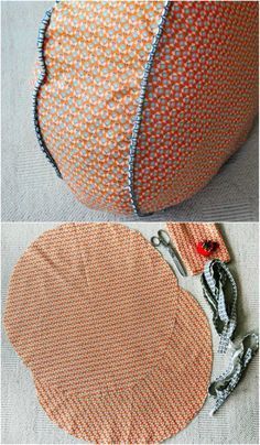 Super Easy DIY Colorful Floor Cushion Sew Ins, Giant Floor Pillows, Colorful Floor, Birds Fabric, Styrofoam Ball, Diy Cushion, Diy Felt, Sewing Pillows, Felt Birds