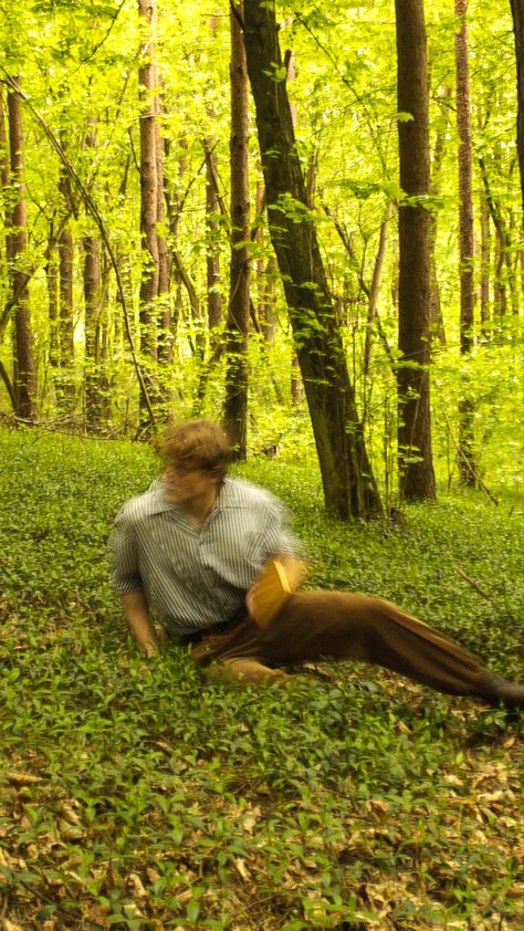 Men, book and forest Nature, Men’s Fairycore, Cottage Core Men Aesthetic, Nature Man Aesthetic, Men In Nature Aesthetic, Folklore Aesthetic Men, Nature Outfits Aesthetic Men, Cottagecore Men Aesthetic, Green Aesthetic Men