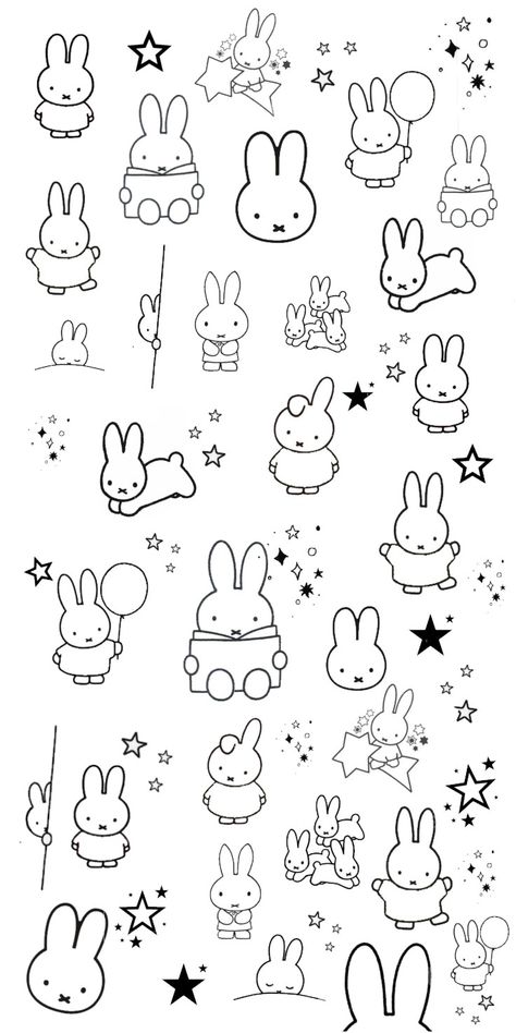 Miffy Wallpaper, Cute Easy Doodles, Easy Doodle Art, Easy Doodles Drawings, Cute Doodles Drawings, Cute Doodle Art, Mini Drawings, Dessin Adorable, Cute Easy Drawings