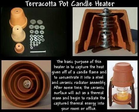 Candle Heater, Diy Heater, Awesome Woodworking Ideas, Diy Lampe, Woodworking Joinery, Terracotta Pot, Emergency Prepping, Camping Survival, Survival Prepping