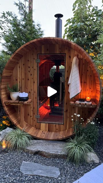 Kara Bowman on Instagram: "ONE WEEK TO BUILD A BACKYARD SPA!😱  Do you think we can do it?! Watch til the end to find out!  The showstopper of our spa area is the amazing Grandview 4-6 person barrel sauna from @ahsaunas ! Check out my stories for more details and links!🤍" Plants For Planters, Backyard Spa, Spa Area, Sauna House, Beach Hacks Clever Ideas, Traditional Saunas, Barrel Sauna, Porch Colors, Sauna Design