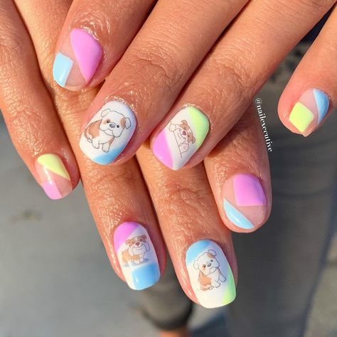 Kelley Baker • Nails & Resumes’s Instagram post: “Good old fashioned cuteness for an actual angel @denizthacher 💕 we’ve been talking (joking?) about these English bulldog nails for months…” Baker Nails, Bulldog Nails, English Bulldogs, English Bulldog, Good Old, Old Fashioned, Bulldog, Angel, Instagram Post