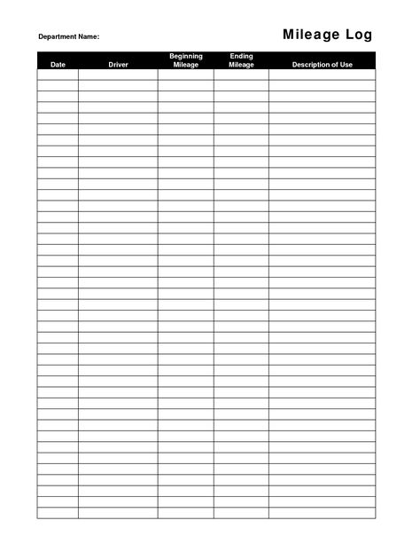 Printable+Mileage+Log+Template Mileage Log Printable Free, Mileage Tracker Printable, Mileage Log Printable, Expense Sheet, Mileage Tracker, Basketball Schedule, Schedule Templates, Sheet Template, Spreadsheet Template