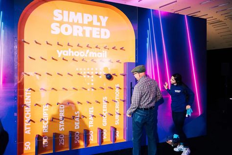 Best Event Marketing Ideas of the Week from Yahoo, Aflac, Freixenet, and More | BizBash Interactive Event Activations, Event Marketing Ideas, Activation Event, Experiential Marketing Campaigns, Conference Activities, Mini Putt, Spatial Experience, Game Booth, Children's Miracle Network Hospitals