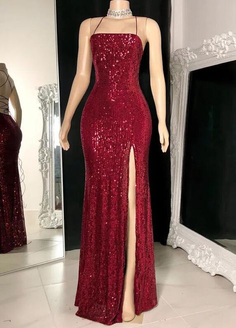 Red Sparkle Prom Dress, Red Prom Dress Sparkly, Glam Prom Dresses, Sparkly Red Dress, Red Glitter Dress, Matric Dance Dresses, Shein Summer, Sparkle Prom Dress, Red Prom Dresses