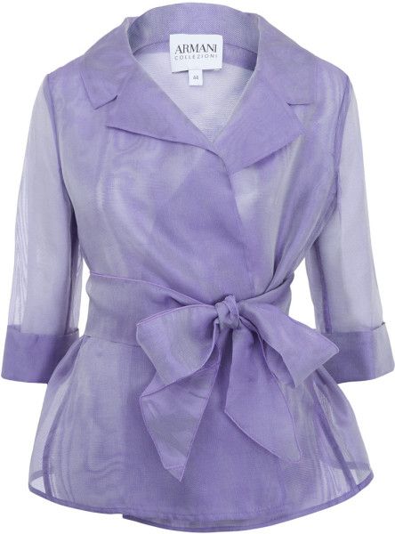 Transparent Jacket, Organza Jacket, Organza Blouse, Purple Jacket, Evening Jackets, Armani Collezioni, Organza Fabric, Silk Jacket, Wedding Etsy