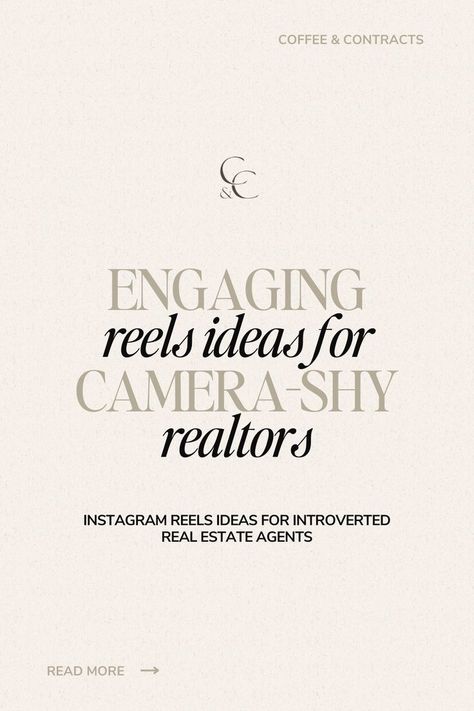 Instagram Reel Inspiration for Shy Realtors Realtor Advertising, Reel Inspiration, Real Estate Marketing Strategy, Realtor Social Media, Getting Into Real Estate, Real Estate Agent Marketing, Real Estate Advertising, Reel Ideas, Real Estate Advice