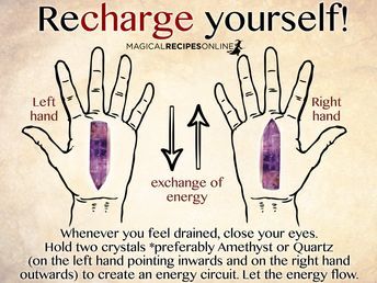 Recharge Yourself, Reiki Symbols, Witch Spell Book, Spiritual Crystals, Les Chakras, Crystal Healing Stones, Crystal Magic, Spells Witchcraft, Chakra Meditation