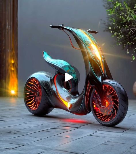 Motorcycle Custom Design, Modified Scooter, Futuristic Bike, Trike Scooter, 3 Wheel Scooter, Scooter Custom, Bicycle Ride, Best Electric Scooter, Electric Motorbike