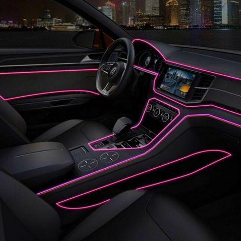 Pink Car Interior, Pink Car Accessories, Girly Car Accessories, Dashboard Car, Car Deco, Cool Car Accessories, Deco Rose, Car Interior Design, Girly Car