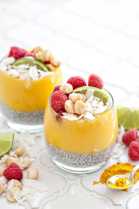 An inspiring collection of Chia Pudding Recipes! From fruit-filled versions like banana, blueberry, and mango … to dessert-themed creations like key lime pie, candy bar, apple pie, chocolate trifle, pumpkin pie, and carrot cake! Healthy chia seed pudding recipes are great for meal prep - try them for make-ahead breakfast, snacking, or dessert! Most are gluten-free, vegan or vegetarian (or easily adapted), and many are free of refined sugars and dairy-free, too. | www.TwoHealthyKitchens.com Dessert Parfaits, Healthy Key Lime Pie, Chocolate Chia Seed Pudding, Pudding Parfait, Chia Seed Recipes Pudding, Coconut Chia Pudding, Sweet Pies, Coconut Chia, Delicious Family Meals