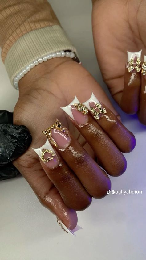 Short Acrylic Nails Exotic, Mexican Nails, Bad Nails, Duck Nails, Hard Nails, Ombre Acrylic Nails, White Acrylic Nails, Colored Acrylic Nails, Cute Acrylic Nail Designs