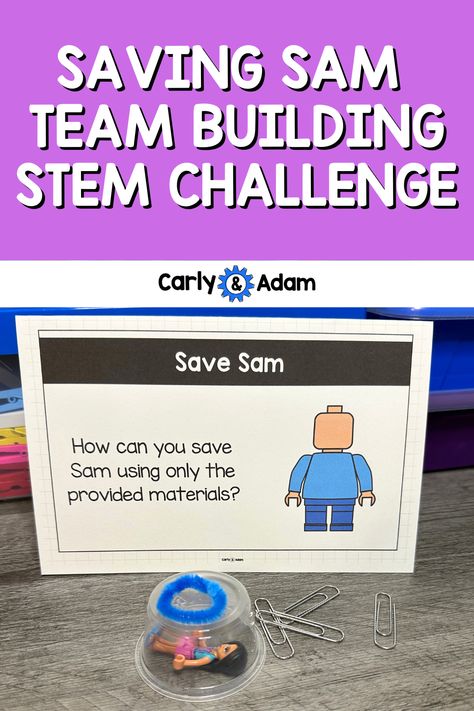 The Saving Sam or Save Fred STEM challenge is a delightful and educational activity designed to foster teamwork, problem-solving, and critical thinking among students. Traditionally, this challenge uses a gummy worm (Sam) and life savers candy to create an engaging scenario. 

However, we propose a twist by using a LEGO minifigure and a pipe cleaner instead. This approach not only reduces the use of consumables but also enhances the reusability and sustainability of the materials. Building Stem Activities, Team Building Activities For Kids, Building Activities For Kids, Kids Team Building Activities, School Team Building, Saving Sam, Teamwork Skills, Stem Teacher, Team Building Exercises