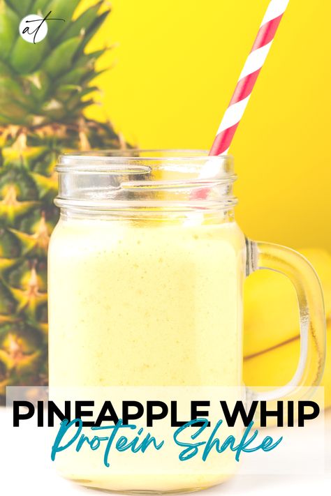 Vanilla Protein Shakes Recipes, Protein Shake Recipes With Fairlife, Recipes With Protein Shakes, Dole Pineapple Protein Whip, Vanilla Ice Cream Protein Shake Recipes, Fruity Protein Shakes, Protein Drink Ideas, Ump Protein Shake Recipes, Protein Shakes For Diabetics