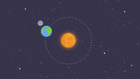 Motion graphic of earth orbiting the sun while the moon revolves around the earth Earth Orbit, Fun Easy Crafts, Heart Tree, Motion Graphic, Cityscape Photos, Logo Banners, Heart With Arrow, Marketing Design, Custom Illustration