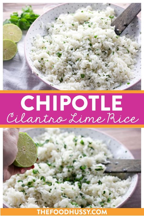 Chipotle Cilantro Lime Rice Chipotle Rice Recipe Cilantro Lime, Chipotle Lime Rice, Chipotle Cilantro Lime Rice, Cilantro Rice Recipe, Chipotle Rice, Cilantro Lime Rice Recipe, Lime Rice Recipes, Cilantro Rice, Masala Sauce