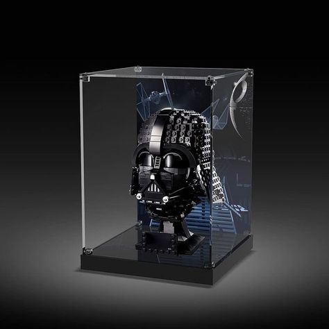 Display Case: Designed for Lego 75304 Star Wars Darth Vader Helmet model (NOT include the Lego Set). Showcase Size: The display case size is 18 x 18 x 26cm, the perfect combination for your LEGO model Vader Helmet, Darth Vader Helmet, Lego 4, Brick Store, Star Wars Room, Acrylic Display Box, Small Building, Box Building, Acrylic Display Case