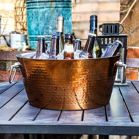 Copper Ice Bucket, Beer Ice Bucket, Outdoor Ice Bucket, Bar Ice Bucket, Large Ice Bucket, Party Bucket, Drink Bucket, Speakeasy Party, Beer Bucket