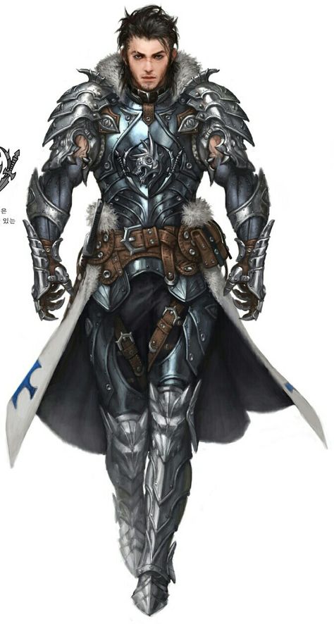 Human Fighter Warrior - Pathfinder PFRPG DND D&D d20 fantasy Wolf Armor, Character Design Cartoon, Heroic Fantasy, 다크 판타지, Knight Armor, Fantasy Male, Fantasy Armor, Armor Concept, High Fantasy