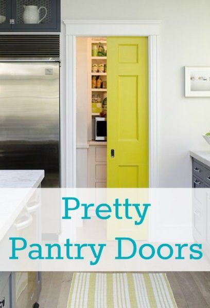 25+ Great DIY Door Ideas Pantry Door Rack, Painted Pantry Doors, Pretty Pantry, Pantry Door Organizer, Painted Pantry, Glass Pantry Door, Pantry Cupboard, Pantry Doors, Home Budget