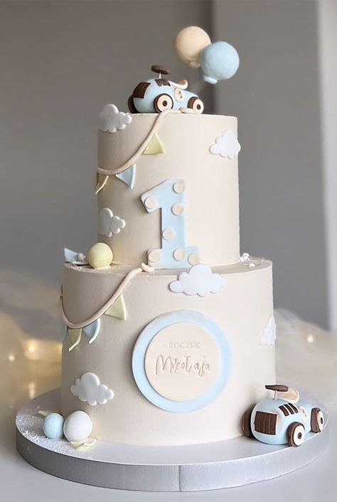 First Birthday Cake 2 Tier, 1st Birthday Cake Designs For Boys, 2 Tier Birthday Cake Boy, First Birthday Boy Cake Ideas, Baby Boy 1st Birthday Cake Ideas, Baby Boy First Birthday Cake Ideas, 1st Bday Cake For Boy, First Year Birthday Cake, Baby Boy 1st Birthday Cake