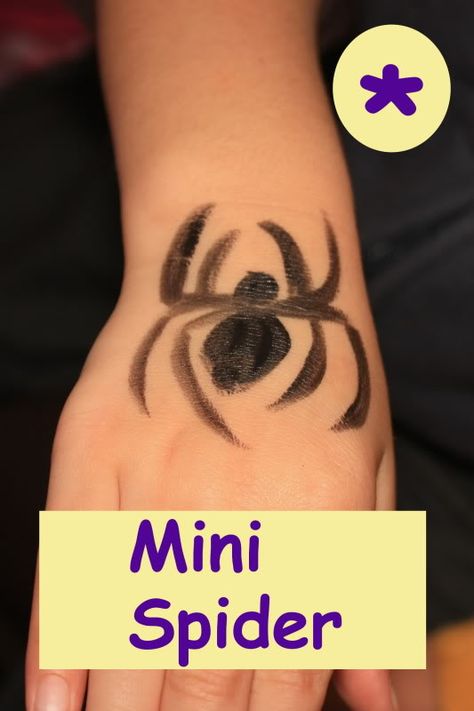 Spider Face Paint Easy, Cheek Art Face Paint Simple, Easy Face Painting Ideas For Kids Simple Cheek Art, Spider Face Paint, Cheek Painting, Diy Spiders, Spider Painting, Spider Face Painting, Easy Face Painting Designs