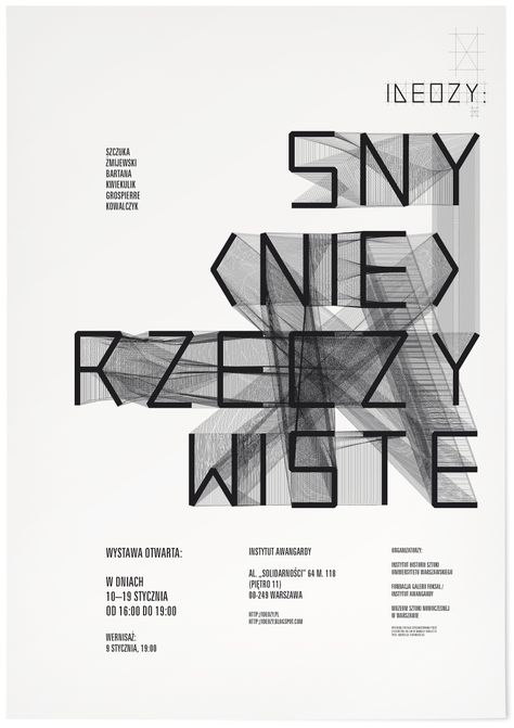 Maciej Ratajski. Poster Grafico, Gfx Design, Typo Poster, Graphic Design Collection, 타이포그래피 포스터 디자인, Art Exhibition Posters, Typographic Poster, Poster Layout, Typographic Design