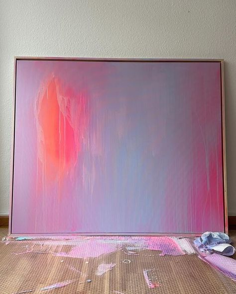 Tela, Living Room Abstract Painting, Simple Diy Artwork, Diy Acrylic Wall Art, Acrylic Gradient Painting, Big Canvas Art Ideas, Abstract Painting Inspiration, Abstract Mural, Kunst Inspo