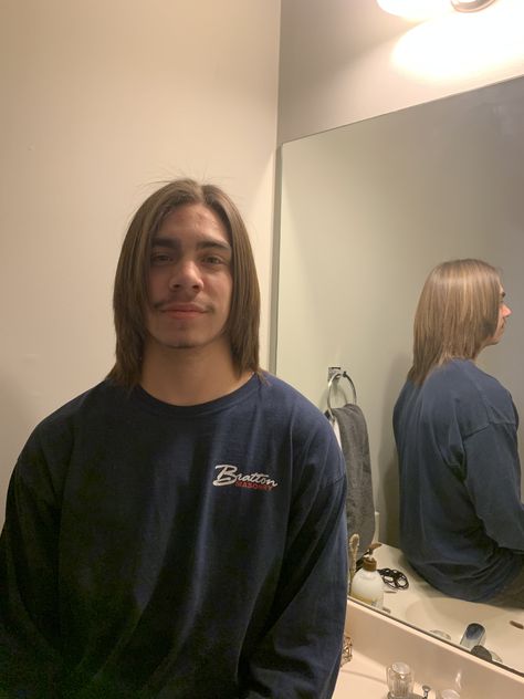 Blowout Long Hair, Man Hair Styles, Man Haircuts, Men Hair Cut, Long Fringe Hairstyles, Guys With Long Hair, New Hair Ideas, Brazilian Blowout, Hair Styles Men