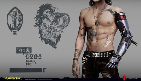 Cyberpunk 2077 Concept Art Character, Cyberpunk 2077 Tattoo Design Ideas, Monowire Cyberpunk, Johnny Silverhand Aesthetic, Johnny Silverhand Tattoo, Cyberpunk 2077 Outfit, Cyberpunk Johnny Silverhand, Cyberpunk Edgerunners Tattoo, Johnny Silverhand Fanart