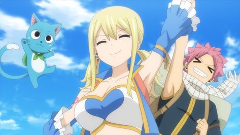 Natsu And Happy, Lucy Natsu, Natsu Fairy Tail, Fairy Tail Pictures, Fairy Tail Lucy, Fairy Tale Anime, Happy Wallpaper, Edens Zero, Hiro Mashima