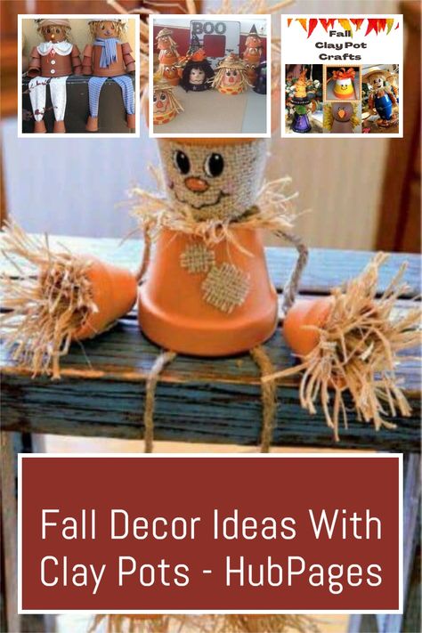 Candy Corn Clay Pot, Scarecrow Clay Pot People, Terracotta Pot Scarecrow Craft, Terracotta Pots Crafts Fall, Taracotta Crafts, Clay Pot Halloween, Cute Clay Pot Ideas, Clay Pot Scarecrow Fall, Flower Pot Scarecrow Diy